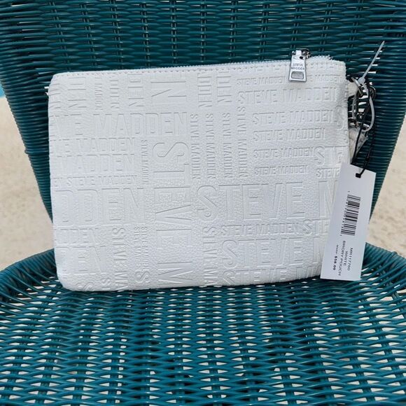 Steve Madden White Embossed Wristlet - Picture 4 of 4